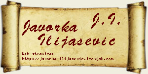 Javorka Ilijašević vizit kartica